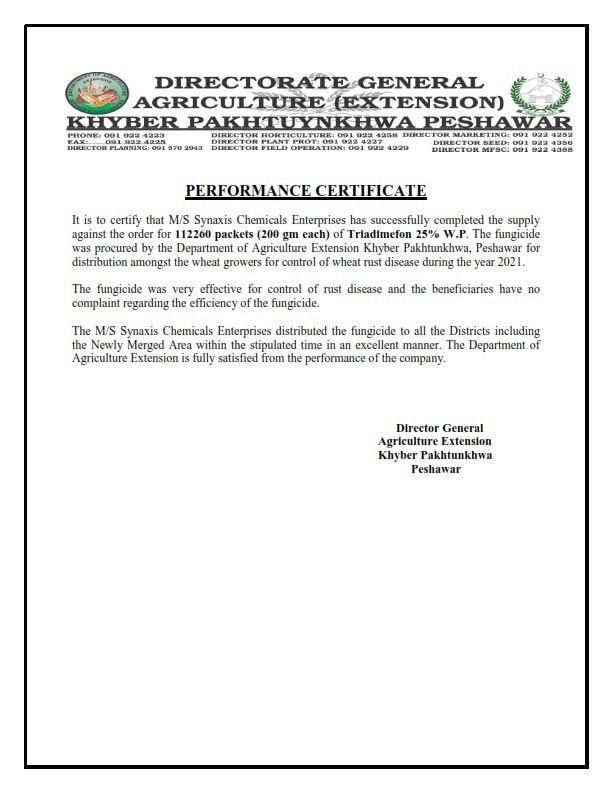 Special recognition